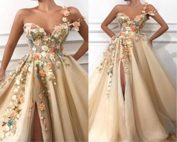 2020 one shoulder tulle a line long prom dresses 3d floral lace applique beaded split floor length formal party evening dress2721537, Black
2020 one shoulder tulle a line long prom dresses 3d floral lace applique beaded split floor length formal party evening dress2721537, Black
