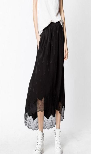 spring summer women irregular silk skirt lace hem violin jacquard elastic waist female midi jupe ladies long skirts8783549, Black
spring summer women irregular silk skirt lace hem violin jacquard elastic waist female midi jupe ladies long skirts8783549, Black