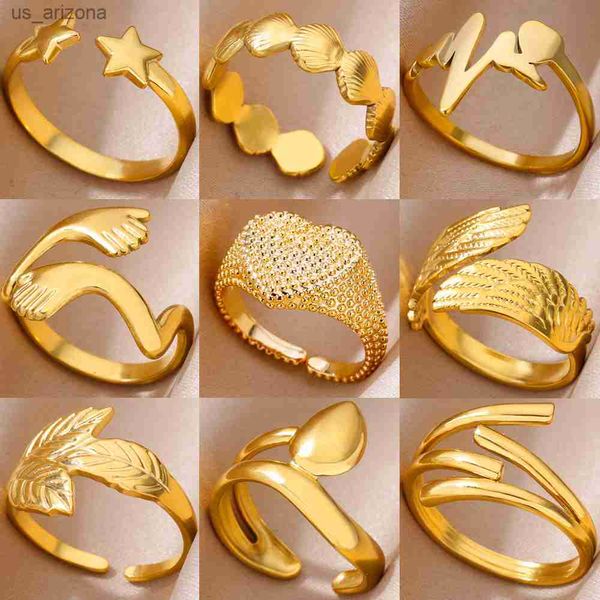 ring for women stainless steel evil eye gold color open rings female vintage jewelry new in accessories anillos l230620, Silver
ring for women stainless steel evil eye gold color open rings female vintage jewelry new in accessories anillos l230620, Silver