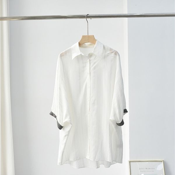 women's knits tees naizaiga 74 cotton summer shirt women's shoulder sleeves bead chain splicing thin white long plus size coat pz9
women's knits tees naizaiga 74 cotton summer shirt women's shoulder sleeves bead chain splicing thin white long plus size coat pz9
