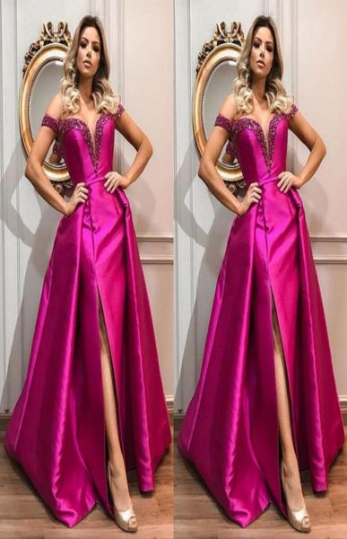 dubai arabic fuchsia off the shoulder evening dresses 2019 satin side split beaded mermaid prom dress with detachable skirt9822797, Black;red
dubai arabic fuchsia off the shoulder evening dresses 2019 satin side split beaded mermaid prom dress with detachable skirt9822797, Black;red
