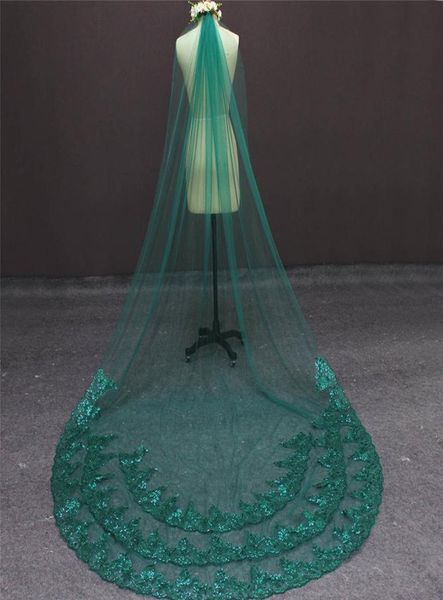 stunning green wedding veil bling sequins lace single tier partial laced bridal veil with comb7326009, Black
stunning green wedding veil bling sequins lace single tier partial laced bridal veil with comb7326009, Black