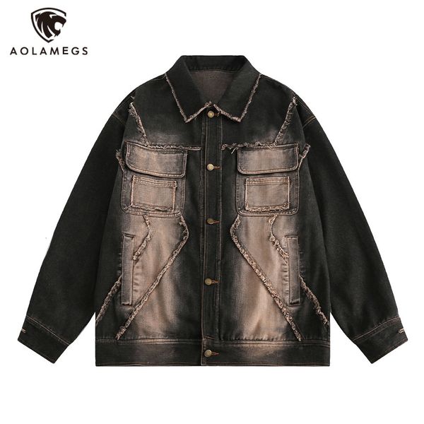 mens jackets harajuku cool men rawedge sprayed color washed denim jacket fashion lapel single breasted oversized jacket coat and women 23080, Black;brown
mens jackets harajuku cool men rawedge sprayed color washed denim jacket fashion lapel single breasted oversized jacket coat and women 23080, Black;brown