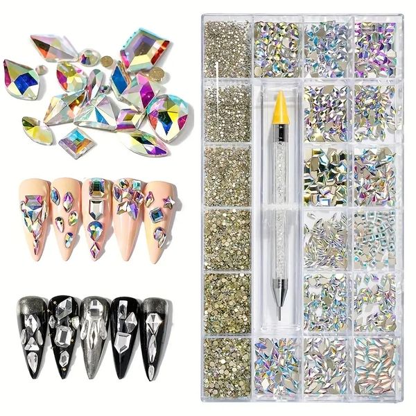21 grid,aurora flat back nail art rhinestones kit,mixed size nail art gemstones with drill pen,crystal nail rhinestones
21 grid,aurora flat back nail art rhinestones kit,mixed size nail art gemstones with drill pen,crystal nail rhinestones