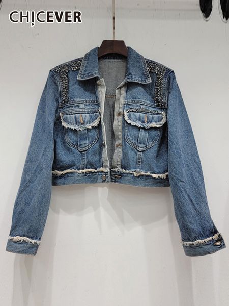 womens jackets chicever vintage minimalist for women lapel long sleeve patchwork diamond autumn fashion loose denim coat female 230809, Black;brown
womens jackets chicever vintage minimalist for women lapel long sleeve patchwork diamond autumn fashion loose denim coat female 230809, Black;brown
