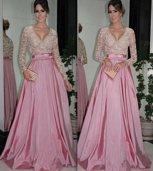 a line evening dresses colorful full illusion sleeve v neck transparent bow long formal gowns 2019 elegant taffeta custom mad4056623, Black;red
a line evening dresses colorful full illusion sleeve v neck transparent bow long formal gowns 2019 elegant taffeta custom mad4056623, Black;red