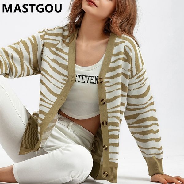 women's knits tees mastgou zebra patern women cardigan sweater v neck knit jumper oversized loose casual single breasted woman jacket c, White
women's knits tees mastgou zebra patern women cardigan sweater v neck knit jumper oversized loose casual single breasted woman jacket c, White