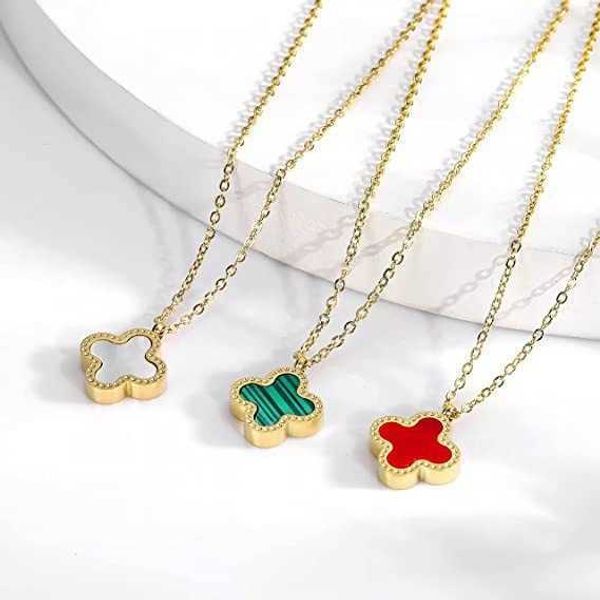 van clover necklace netflix clover necklace fashion reversible colorless titanium steel women's jewelry gifts, Silver
van clover necklace netflix clover necklace fashion reversible colorless titanium steel women's jewelry gifts, Silver