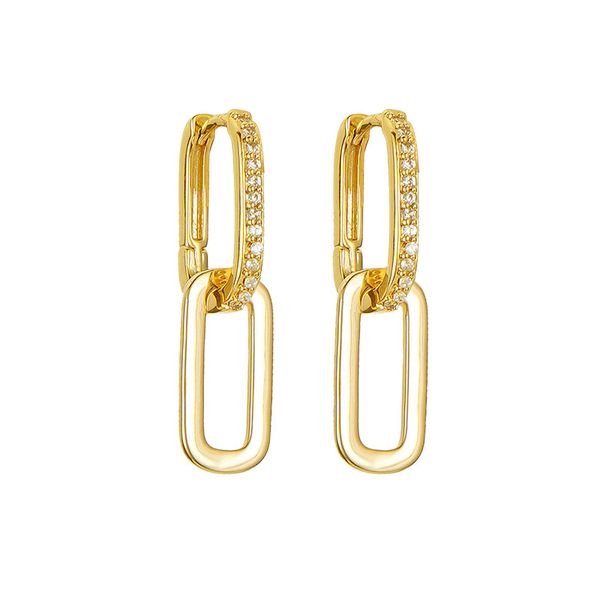 statement earring retro micro inlaid zircon geometric earrings paper clip link earring pendant jewelry accessories, Silver
statement earring retro micro inlaid zircon geometric earrings paper clip link earring pendant jewelry accessories, Silver