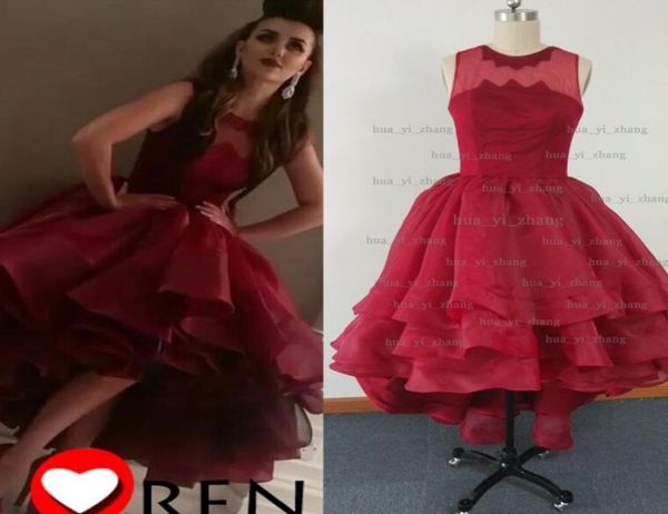 real image 2015 prom dresses sheer crew neckline organza tiers ruffle high front and low back evening dresses dhyz 016157299, Black
real image 2015 prom dresses sheer crew neckline organza tiers ruffle high front and low back evening dresses dhyz 016157299, Black
