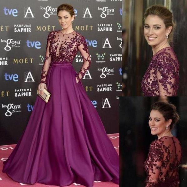 long sleeves zuhair murad evening dresses beads sheer neck illusion bodice prom dress sequins runaway formal red carpet party gown5863265, Black;red
long sleeves zuhair murad evening dresses beads sheer neck illusion bodice prom dress sequins runaway formal red carpet party gown5863265, Black;red