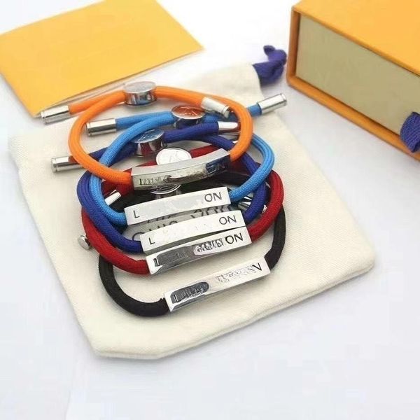 fashion simple design elastic bracelet titanium steel letters bracelet with original box, Golden;silver
fashion simple design elastic bracelet titanium steel letters bracelet with original box, Golden;silver