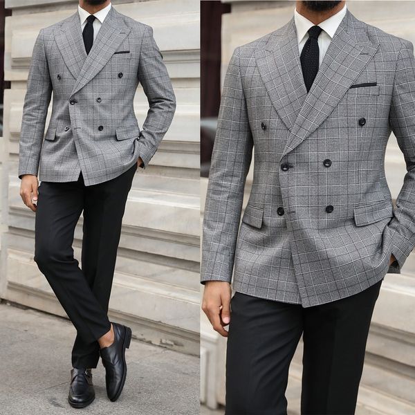 men wedding tuxedos slim fit peaked lapel groom wear jackets pants 2 piece formal causal business suits costume homme, Black;gray
men wedding tuxedos slim fit peaked lapel groom wear jackets pants 2 piece formal causal business suits costume homme, Black;gray