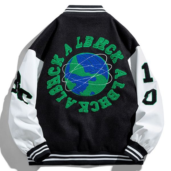 mens jackets men black bomber jacket loose earth pattern varsity woman hip hop leather sleeves spring fall outwear jaqueta masculina 230810, Black;brown
mens jackets men black bomber jacket loose earth pattern varsity woman hip hop leather sleeves spring fall outwear jaqueta masculina 230810, Black;brown