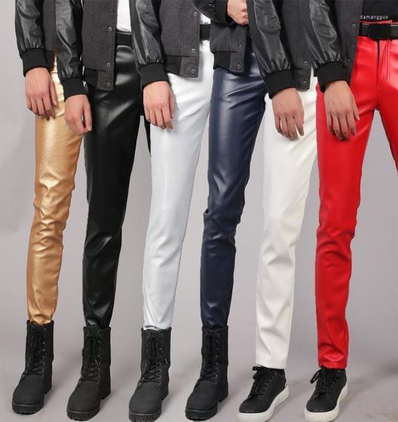men039s pants men039s tsingyi spring summer moto skinny elastic faux leather men black gold white thin pu trousers brand clo4443882
men039s pants men039s tsingyi spring summer moto skinny elastic faux leather men black gold white thin pu trousers brand clo4443882