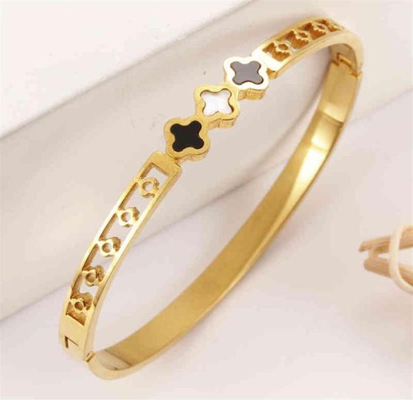 stainless steel open bracelet girls golden lucky grass diamond bracelet jewelry famous brand276n2615478, White
stainless steel open bracelet girls golden lucky grass diamond bracelet jewelry famous brand276n2615478, White