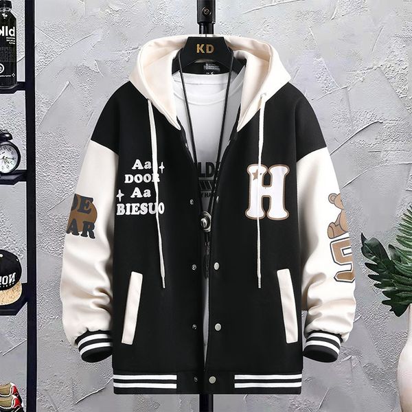 mens jackets spring autumn jacket baseball coat junior high school students handsome for boys youth trend college wear 230810, Black;brown
mens jackets spring autumn jacket baseball coat junior high school students handsome for boys youth trend college wear 230810, Black;brown