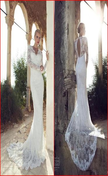2015 sheer lace wedding dresses long sleeve v neck cutouts sheath court train backless vintage bridal gowns riki dalal4749265, White
2015 sheer lace wedding dresses long sleeve v neck cutouts sheath court train backless vintage bridal gowns riki dalal4749265, White