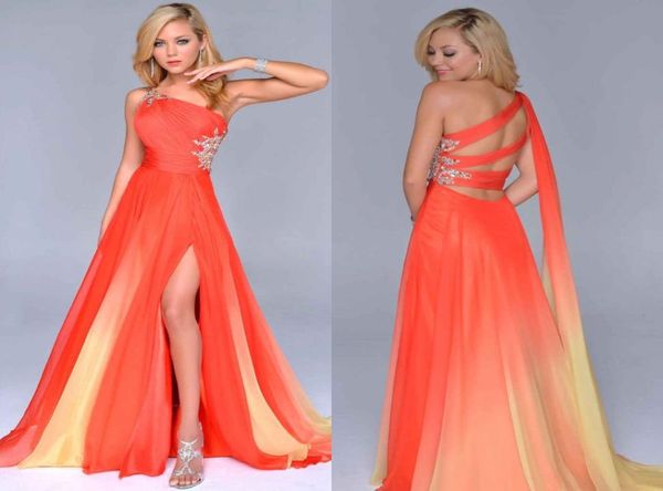 gradient ombre prom dresses orange chiffon side split evening formal gown oneshoulder party dress criss cross straps back beautif1696546, Black
gradient ombre prom dresses orange chiffon side split evening formal gown oneshoulder party dress criss cross straps back beautif1696546, Black