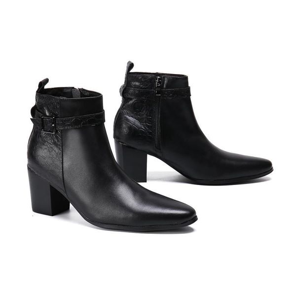boots men's high heel genuine leather chelsea casual ankle british trendy leisure business dress short men size 37 47 230810, Black
boots men's high heel genuine leather chelsea casual ankle british trendy leisure business dress short men size 37 47 230810, Black