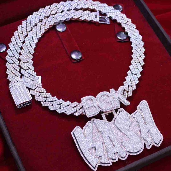 iced out custom letter charm pendant cuban link chain 18 karat gold plated men women hip hop jewelry diy name necklace set, Silver
iced out custom letter charm pendant cuban link chain 18 karat gold plated men women hip hop jewelry diy name necklace set, Silver