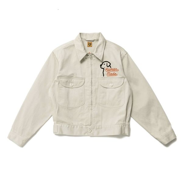 men's jackets human made 22aw work jacket labrador puppy embroidery lapel work clothes denim jacket loose coat men and women 230809, Black;brown
men's jackets human made 22aw work jacket labrador puppy embroidery lapel work clothes denim jacket loose coat men and women 230809, Black;brown