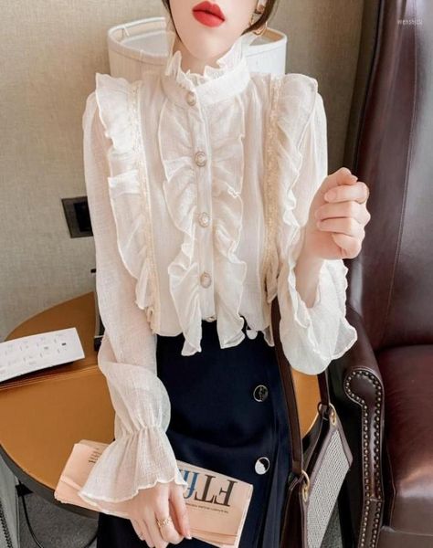 women039s polos women blouse white ruffles long sleeve work wear office blusas ladies shirts4787493
women039s polos women blouse white ruffles long sleeve work wear office blusas ladies shirts4787493