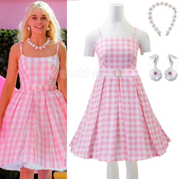 theme costume movie barbi costume for women kids pink plaid sleeveless princess dresses halloween party role play costume 230809, Black;red
theme costume movie barbi costume for women kids pink plaid sleeveless princess dresses halloween party role play costume 230809, Black;red