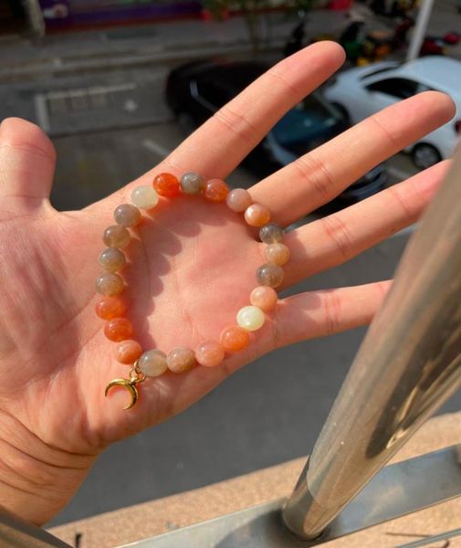 new mg1112 mixed moonstone bracelet with small moon pendant in gold bracelet7262936, Black
new mg1112 mixed moonstone bracelet with small moon pendant in gold bracelet7262936, Black