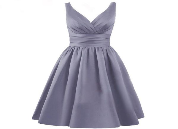 elegant satin short grey bridesmaid dresses aline vneck pleated skirt maid of honor dresses lace up back dress for wedding party3231666, White;pink
elegant satin short grey bridesmaid dresses aline vneck pleated skirt maid of honor dresses lace up back dress for wedding party3231666, White;pink