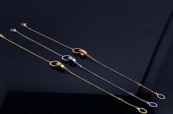 fashion designer brand double ring chain bracelet gold silver rose gold plated stainless steel nonfading ladies jewelry5521367, Black
fashion designer brand double ring chain bracelet gold silver rose gold plated stainless steel nonfading ladies jewelry5521367, Black