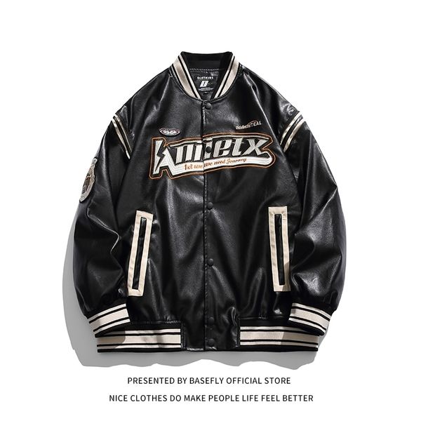 mens jackets spring autumn motorcycle high streetwear embroid men baseball bomber jacket women casual varsity coat couple pu leather 230809, Black;brown
mens jackets spring autumn motorcycle high streetwear embroid men baseball bomber jacket women casual varsity coat couple pu leather 230809, Black;brown