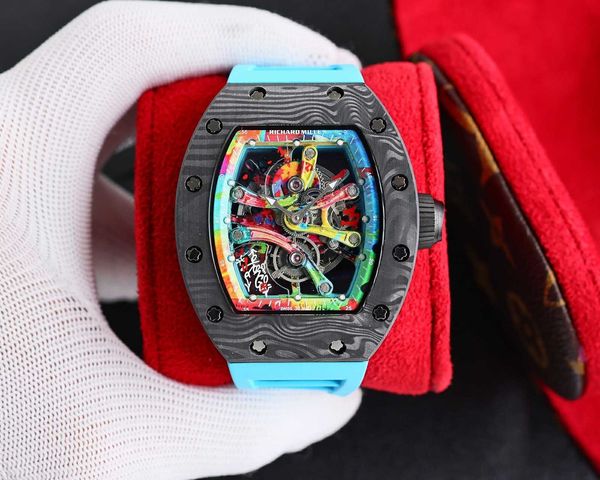 rm68-01 real tourbillon watch fantasic superb men wrist watches dws4 high-end quality mechanical uhr all ti/carbon fiber case montre richar, Slivery;brown
rm68-01 real tourbillon watch fantasic superb men wrist watches dws4 high-end quality mechanical uhr all ti/carbon fiber case montre richar, Slivery;brown