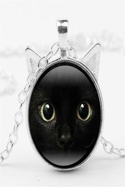 black glass cabochon necklace cat ear frame pendants necklaces women kids fashion jewelry 16258006553, Silver
black glass cabochon necklace cat ear frame pendants necklaces women kids fashion jewelry 16258006553, Silver