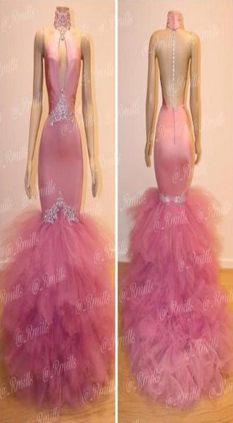 high neck pink tulle mermaid prom dresses 2019 backless beading crystals puffy formal dresses evening wear pageant gowns party3770253, Black
high neck pink tulle mermaid prom dresses 2019 backless beading crystals puffy formal dresses evening wear pageant gowns party3770253, Black