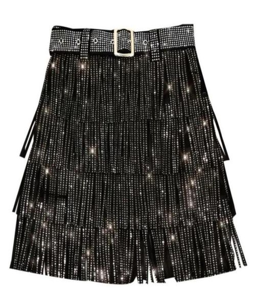 skirts heavy drilling rhines fringed skirt with belt women's high waist multi layer short cake s6672686872, Black
skirts heavy drilling rhines fringed skirt with belt women's high waist multi layer short cake s6672686872, Black