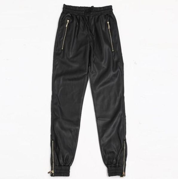 2209 autumn winter motorcycle jogger pants casual pencil harem faux leather men zipper elastic waist stretch pu men039s6017218, Black
2209 autumn winter motorcycle jogger pants casual pencil harem faux leather men zipper elastic waist stretch pu men039s6017218, Black
