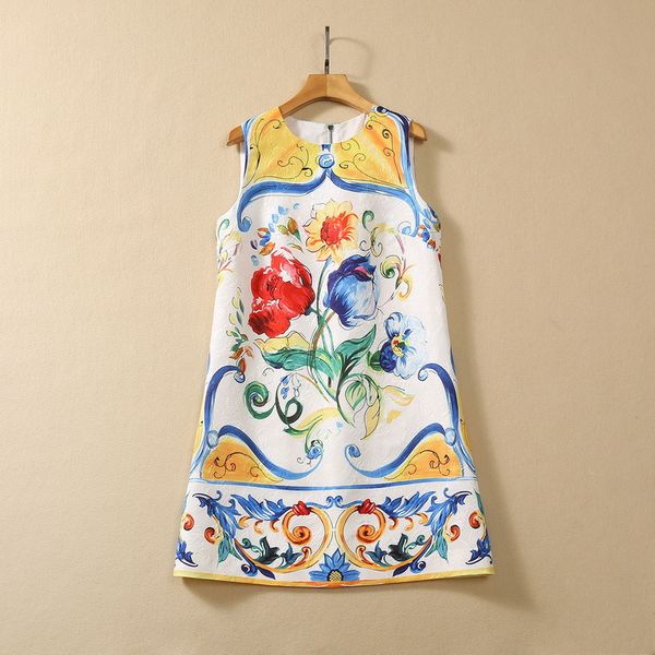 european and american women's clothing 2023 autumn new round neck sleeveless jacquard flower print fashion dress xxl, Black;gray
european and american women's clothing 2023 autumn new round neck sleeveless jacquard flower print fashion dress xxl, Black;gray