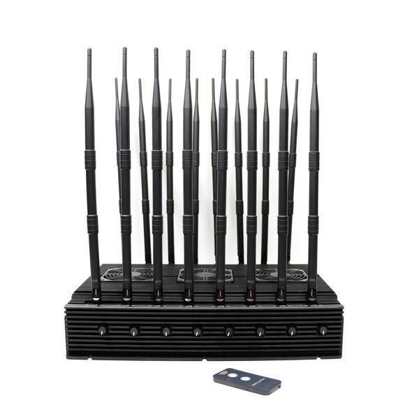 high power 16 antennas 110w signal jamm er for 5g/4g/3g/2g wifi gps lojack lora uhf vhf with remote control jamm ing up to 80m, Silver
high power 16 antennas 110w signal jamm er for 5g/4g/3g/2g wifi gps lojack lora uhf vhf with remote control jamm ing up to 80m, Silver