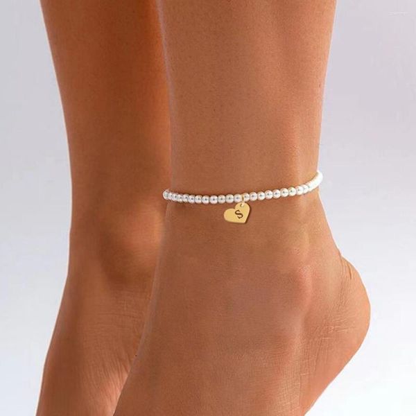 anklets trendy heart a-z initial letter women anklet temperamental width 4mm imitation pearl for jewelry gift, Red;blue
anklets trendy heart a-z initial letter women anklet temperamental width 4mm imitation pearl for jewelry gift, Red;blue