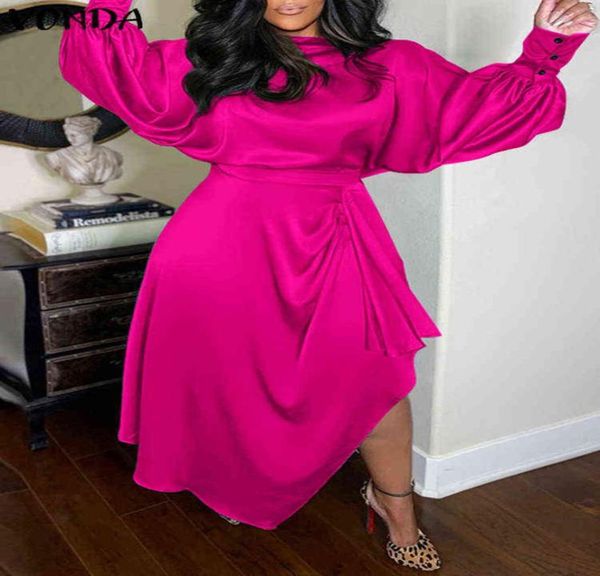 party satin slik robes vonda women 2022 casual o neck long lantern sleeve solid midcalf dresses lady oversize holiday sundress y26639217, Black;gray
party satin slik robes vonda women 2022 casual o neck long lantern sleeve solid midcalf dresses lady oversize holiday sundress y26639217, Black;gray