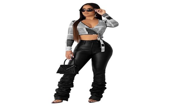 women plus size pu leather pants stacked leggings fall clothes elastic high waisted club ruched trousers streetwear3297861, Black;white
women plus size pu leather pants stacked leggings fall clothes elastic high waisted club ruched trousers streetwear3297861, Black;white