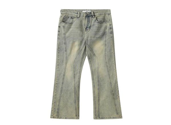 yellow washed striped jeans flare pants male and female straight casual cargos hip hop baggy denim trousers4013960, Black;brown
yellow washed striped jeans flare pants male and female straight casual cargos hip hop baggy denim trousers4013960, Black;brown