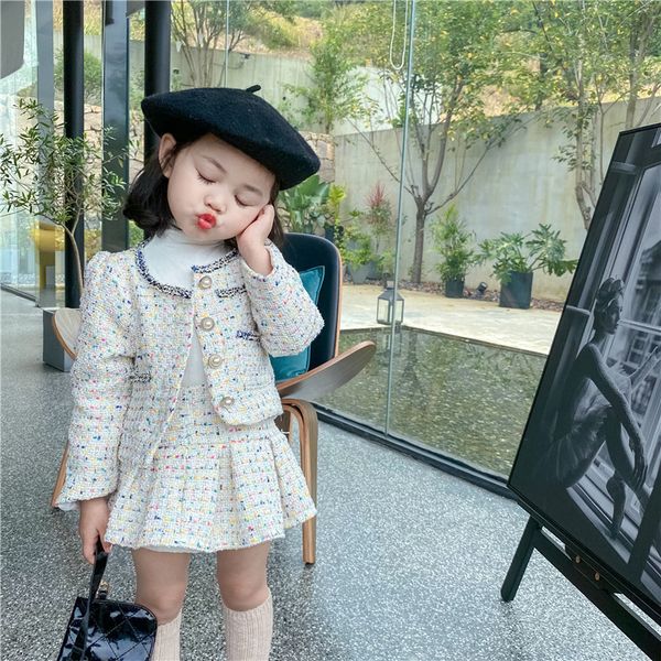 clothing sets 3308e girls set sweet suit autumn little fragrant wind girl two piece knitted coat pleated skirt 230810, White
clothing sets 3308e girls set sweet suit autumn little fragrant wind girl two piece knitted coat pleated skirt 230810, White