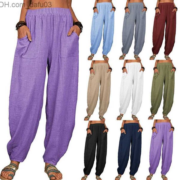 women's pants capris women's harem pants summer casual vintage cotton linen pants elastic waist wide leg vintage loose pocket wome, Black;white
women's pants capris women's harem pants summer casual vintage cotton linen pants elastic waist wide leg vintage loose pocket wome, Black;white