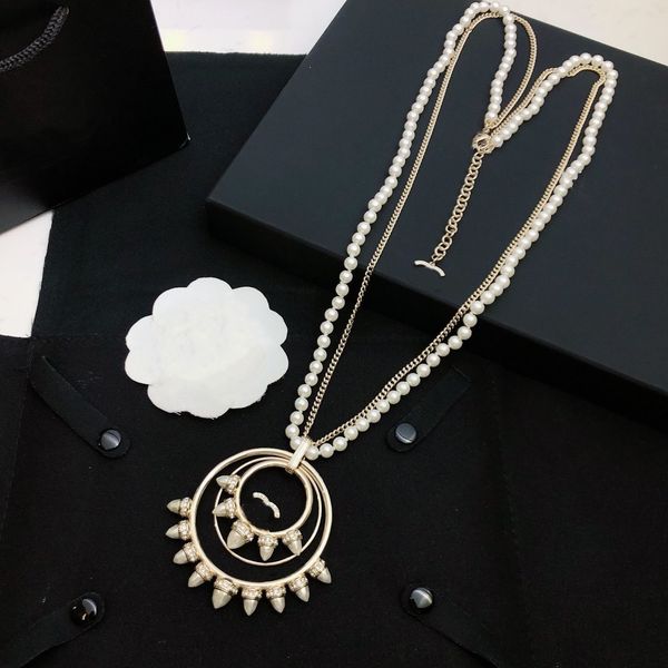 new designer fashion women's channel necklace pendant popular brand necklace pearl necklace collar chain punk style dydcghet, Silver
new designer fashion women's channel necklace pendant popular brand necklace pearl necklace collar chain punk style dydcghet, Silver