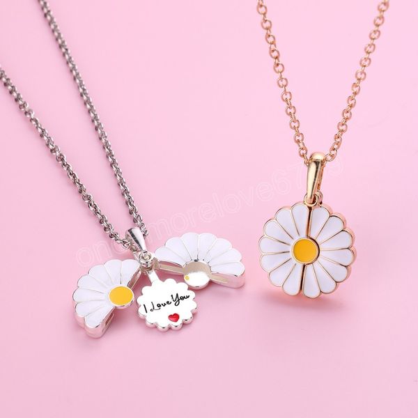 new daisy necklace for women flower pendant glaze oil chrysanthemum opening and closing necklace with letter on disc charm, Silver
new daisy necklace for women flower pendant glaze oil chrysanthemum opening and closing necklace with letter on disc charm, Silver