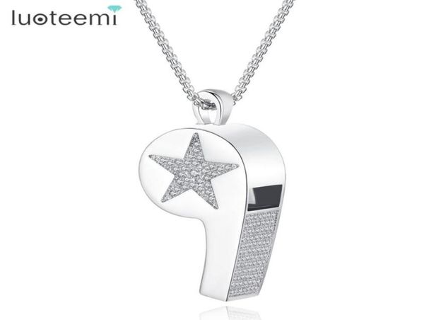 pendant necklaces luoteemi trendy white gold color whistle necklace for women cz crystal stars shaped jewellery gift3543454, Silver
pendant necklaces luoteemi trendy white gold color whistle necklace for women cz crystal stars shaped jewellery gift3543454, Silver