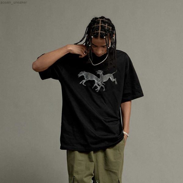 the new vintage hound printed short sleeve personalized loose leisure round neck tee t shirt for men, White;black
the new vintage hound printed short sleeve personalized loose leisure round neck tee t shirt for men, White;black