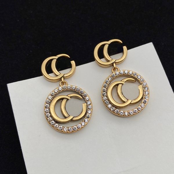 luxury gold stud earring women double letter earrings diamond jewelry valentine day engagement gift, Golden;silver
luxury gold stud earring women double letter earrings diamond jewelry valentine day engagement gift, Golden;silver